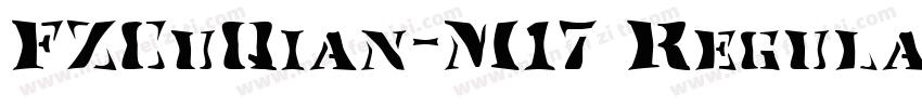 FZCuQian-M17 Regular字体转换